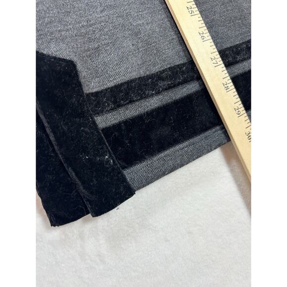 Soft Surroundings Runway Tunic Sweater Women’s Size Large Black Gray Velvet Wool - Picture 4 of 6